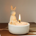 Easter Candle Easter Ceramic Art Deco Tabletop Candle Holder | Easter Candle Holder, Spring Easter Ceramic Craft, for Easter Holiday