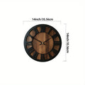 Artistic Silent Round Wall Clock Made of Wood, Battery-Operated, Perfect for Home Decoration in Sizes 14, 16, And 18 Inches. Ideal for Enhancing The Decor of Kitchens, Living Rooms, Bedrooms, And Offices