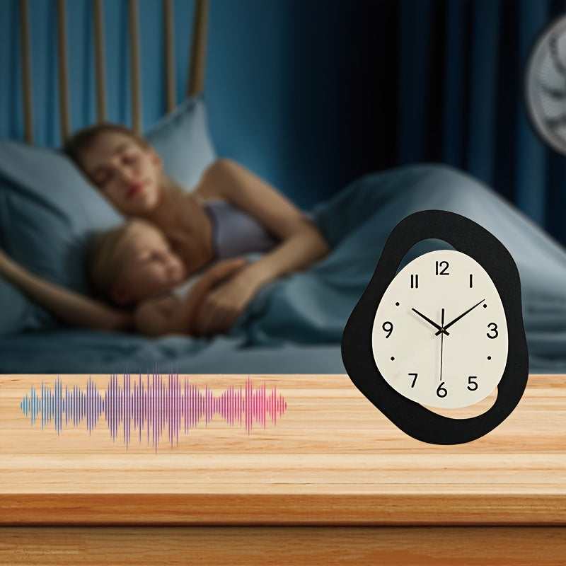 1pc, irregular wall clock, modern and simple silent clock for home decoration, suitable for living room, bedroom, room decoration, home decoration, kitchen, office decoration, birthday, New Year's Valentine's Day gifts