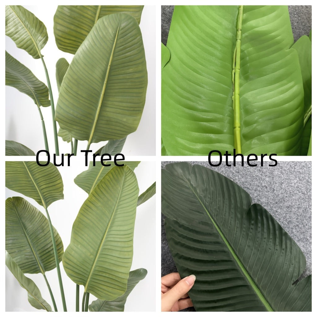 5ft\u002F6ft Artificial Bird Of Paradise Plant Fake Traveler's Banana Tree Faux Tree for Wedding Valentine's Day Spring Summer Christmas New Year Home Modern Living Room Floor Office Garden Store Decor Indoor Perfect Housewarming Gift Artificial Tree
