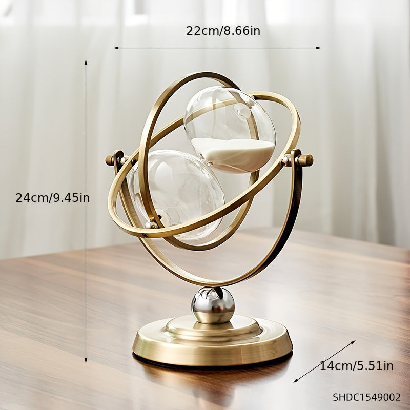 1pc of a 30-Minute Hourglass Sand Timer, Featuring a 720° Rotating vintage White Design, Perfect for Vintage Decor, Suitable for Office Desks, Homes, Or Weddings