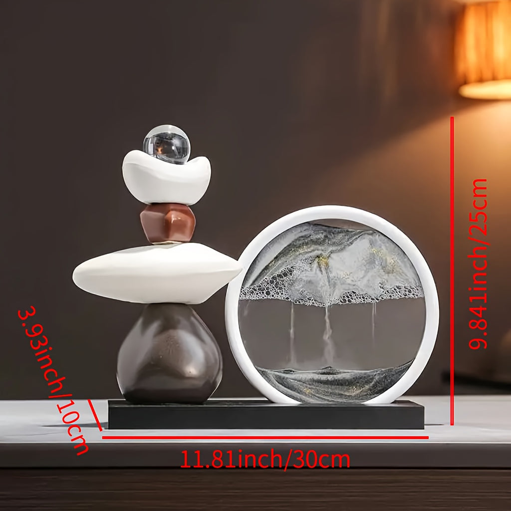 3D Dynamic Sand Flow Painting Decoration Set - Artistic Decor - Creative Flowing Hourglass | Modern Home And Office Decor, Living Room And Bedroom Decoration, Office Artwork, Christmas Decorations, Thanksgiving, Christmas Gifts