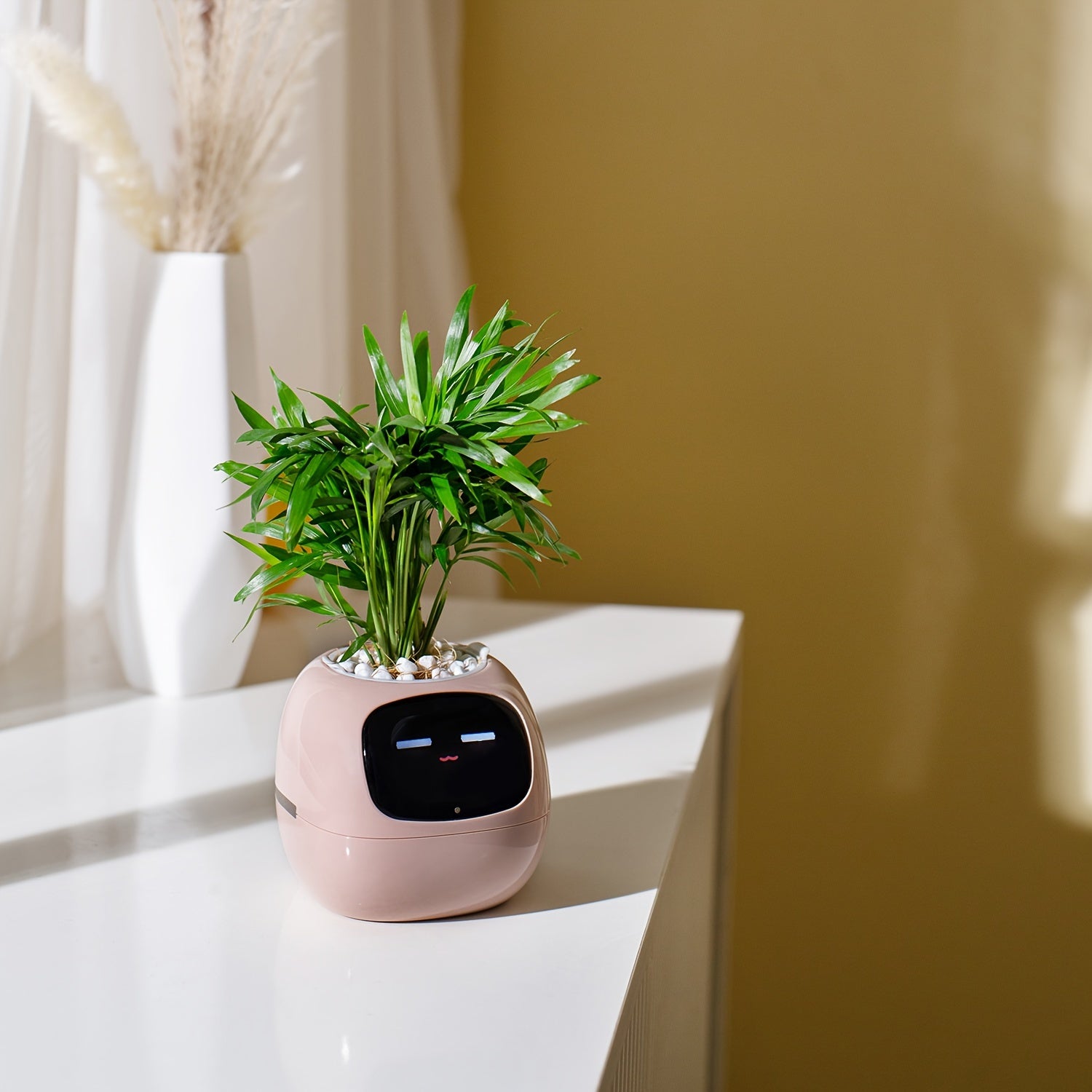 Cubidupi Smart Mini Planter Robot - Self-Watering Electronic Pet Plant Pot with Alerts, \u002FOutdoor Plant Care, Cute Desktop Greenery Companion for Home, Office, Room - Low-Maintenance Gift (Compatible with Smart