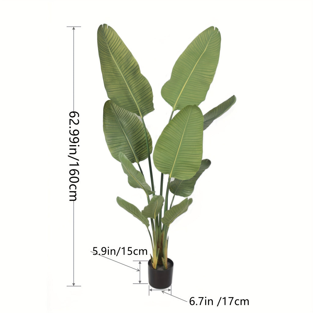 5ft\u002F6ft Artificial Bird Of Paradise Plant Fake Traveler's Banana Tree Faux Tree for Wedding Valentine's Day Spring Summer Christmas New Year Home Modern Living Room Floor Office Garden Store Decor Indoor Perfect Housewarming Gift Artificial Tree