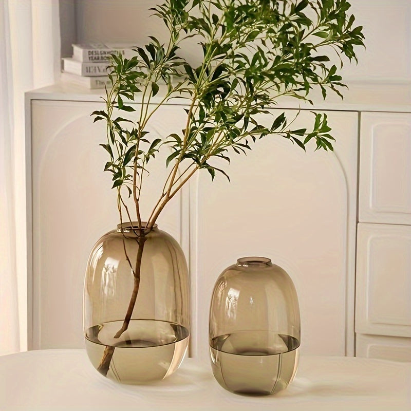 Minimalist and High-end Glass Vase Ornaments, Hydroponic Pendant Clock, Snow Willow, Horse Drunken Wood Living Room, Flower Arrangement, Floor to Ceiling Decoration, Indoor Decorations