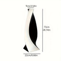 Large Ceramic Vase Large Ceramic Vase | Modern Minimalist Twisted 73cm High Hand-Painted European Luxury | Ideal for Artificial Flowers, Hallways, Living Rooms, Weddings, Festive Decorations
