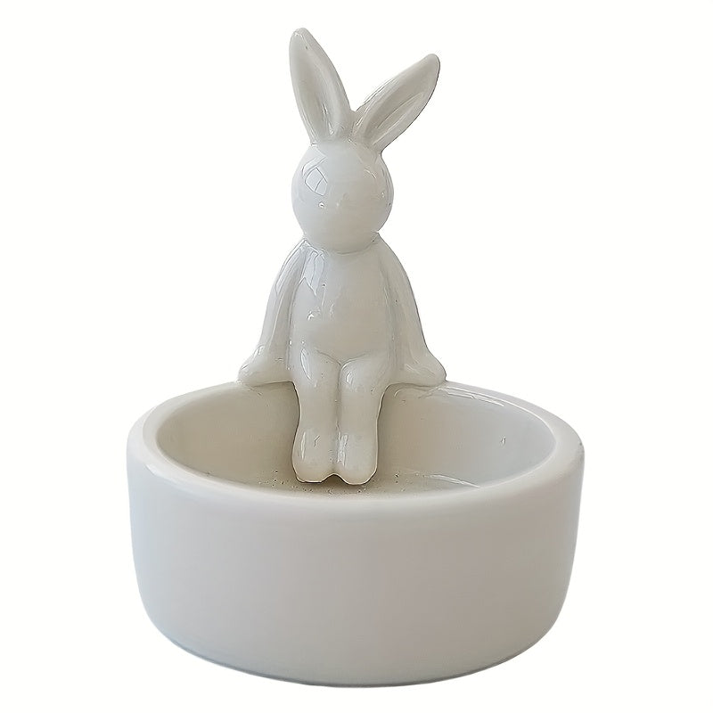 Easter Candle Easter Ceramic Art Deco Tabletop Candle Holder | Easter Candle Holder, Spring Easter Ceramic Craft, for Easter Holiday