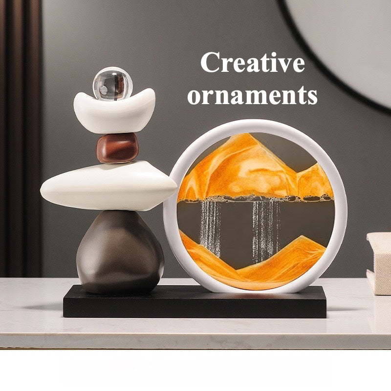 3D Dynamic Sand Flow Painting Decoration Set - Artistic Decor - Creative Flowing Hourglass | Modern Home And Office Decor, Living Room And Bedroom Decoration, Office Artwork, Christmas Decorations, Thanksgiving, Christmas Gifts
