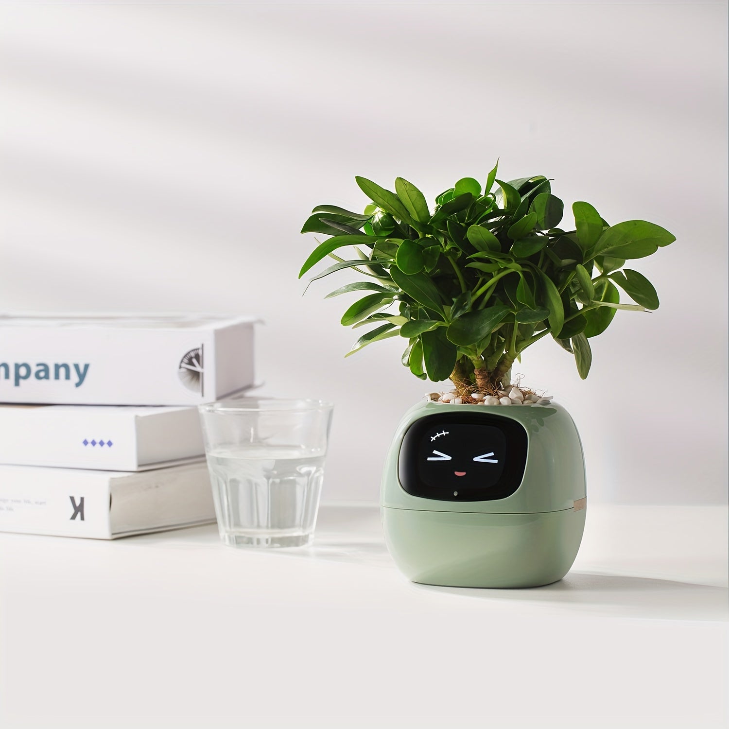 Cubidupi Smart Mini Planter Robot - Self-Watering Electronic Pet Plant Pot with Alerts, \u002FOutdoor Plant Care, Cute Desktop Greenery Companion for Home, Office, Room - Low-Maintenance Gift (Compatible with Smart