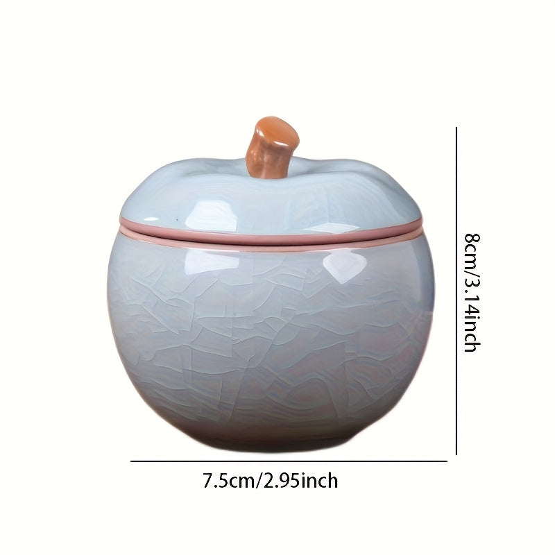 Two Simulated Apple Ceramic Jars Are Suitable for Home Desktop Decoration, Serving As Decorative Pieces for Christmas Eve And Other Home Decor - Non-Food Contact