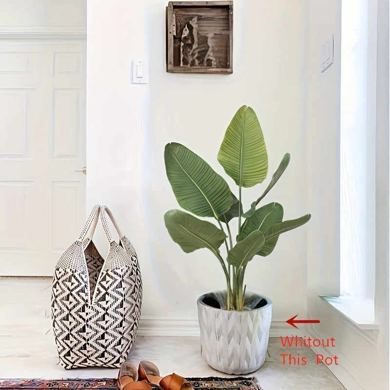 5ft\u002F6ft Artificial Bird Of Paradise Plant Fake Traveler's Banana Tree Faux Tree for Wedding Valentine's Day Spring Summer Christmas New Year Home Modern Living Room Floor Office Garden Store Decor Indoor Perfect Housewarming Gift Artificial Tree